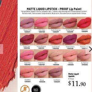 Matte lipsticks